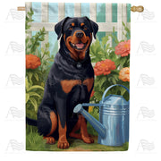 America Forever Rottweiler House Flag