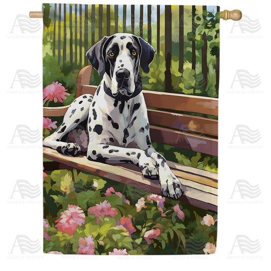 America Forever Sit. Stay. Good Boy! House Flag