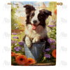 America Forever Border Collie House Flag