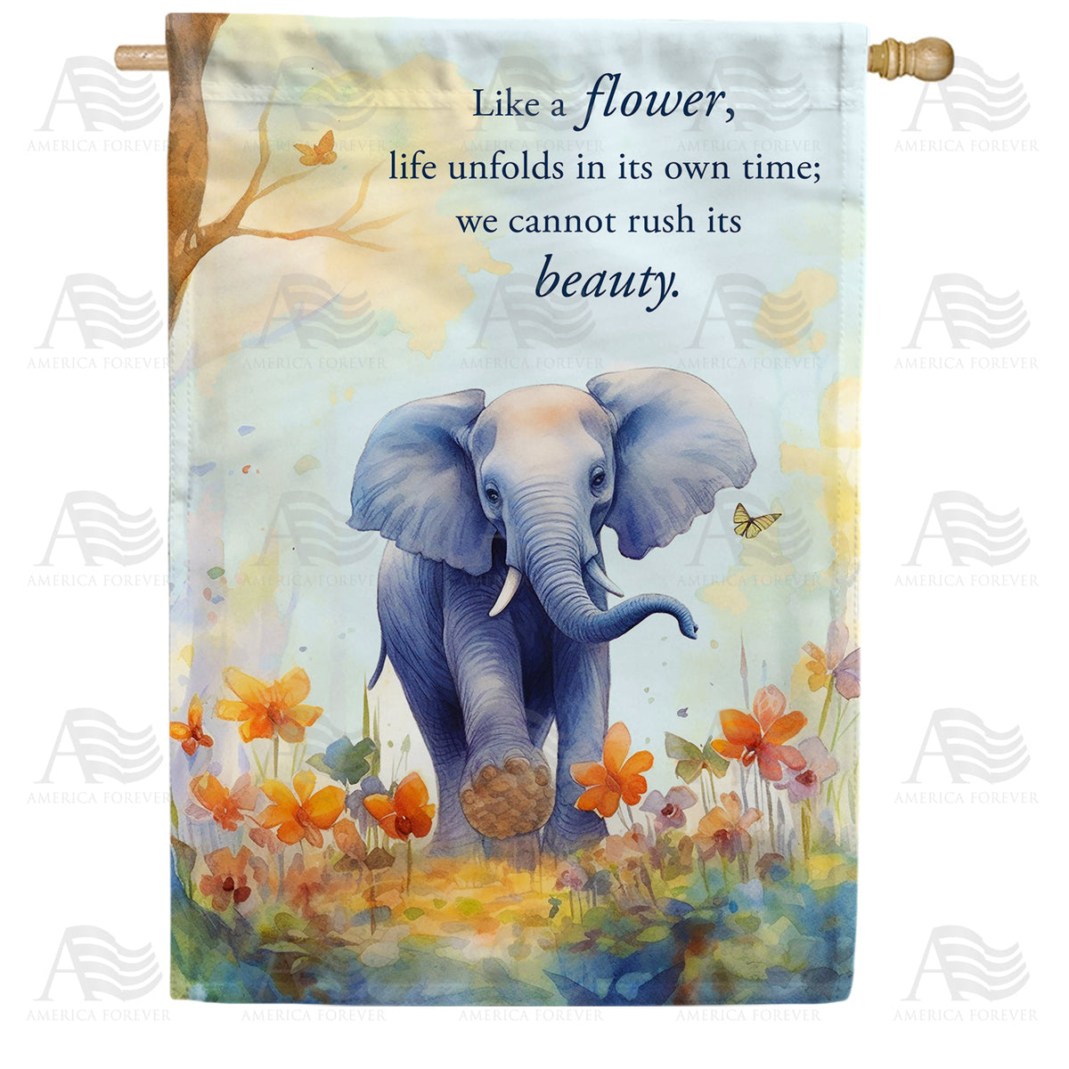 America Forever The Beauty Of Life House Flag