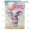 America Forever Baby Girl Elephant House Flag