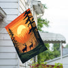 America Forever Deer At Sunset House Flag