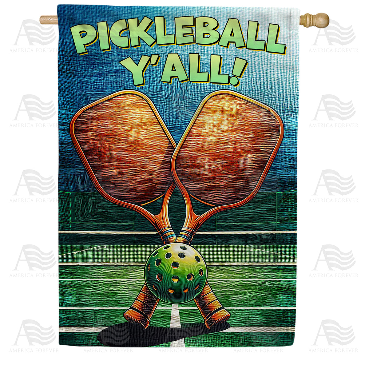 America Forever Courtside Pickleball Rally House Flag