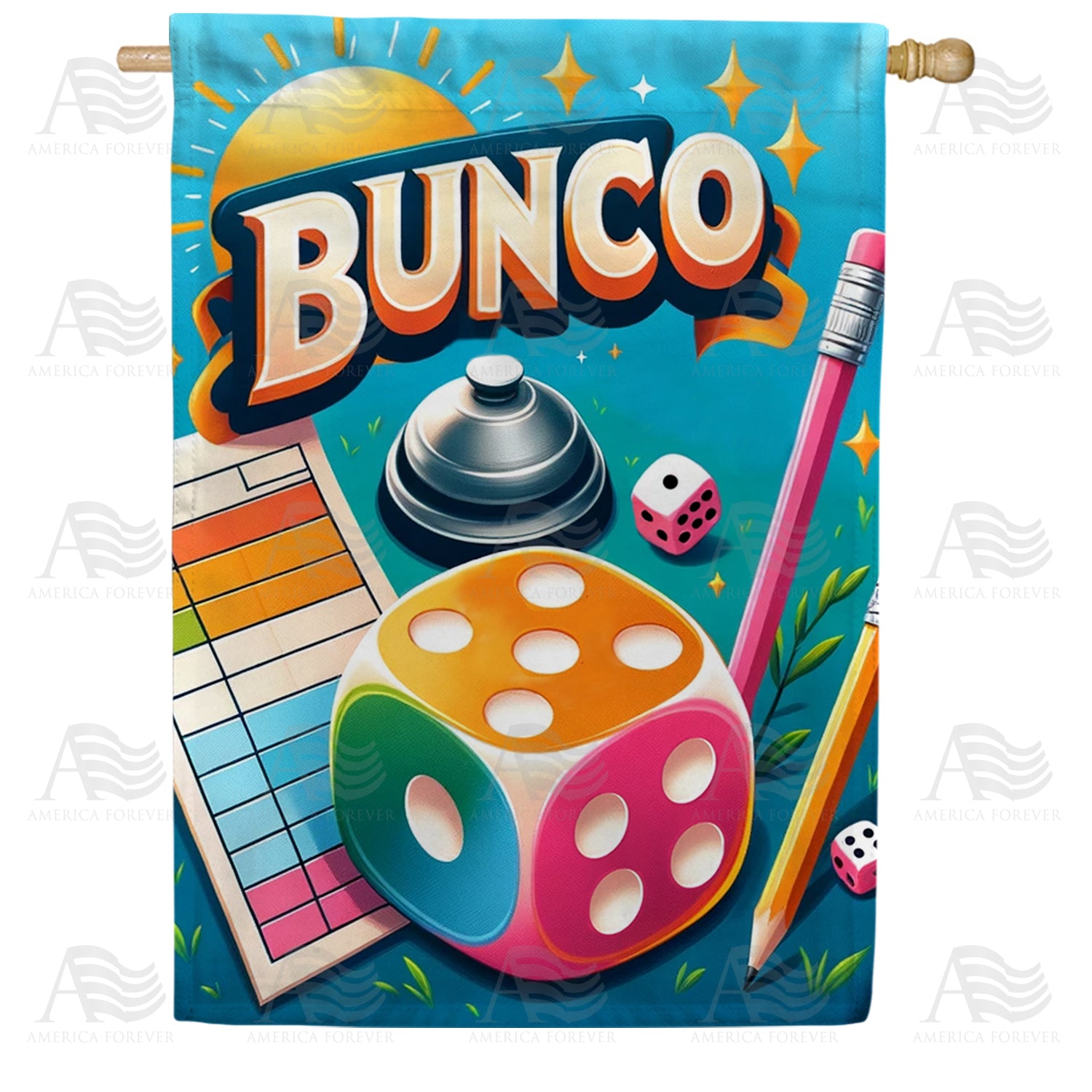 America Forever Bunco Game Night House Flag