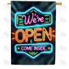 America Forever Neon Lights Open Sign House Flag