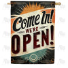 America Forever Retro Come In We're Open Sign House Flag