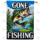 America Forever Lively Bass Fishing Adventure House Flag