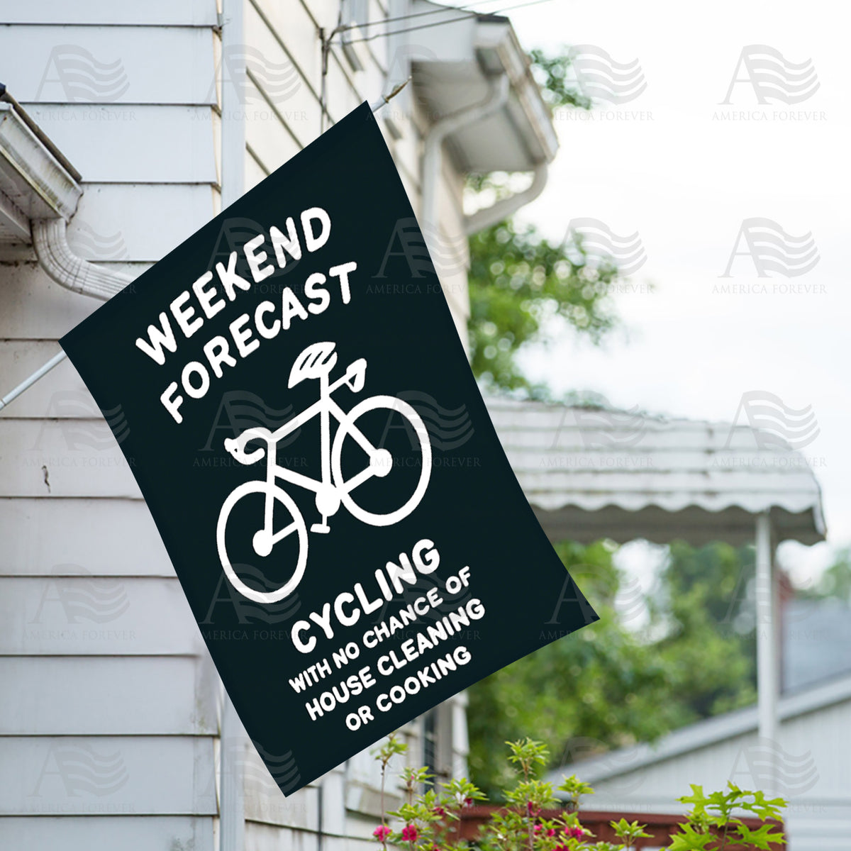 America Forever Weekend Cycling Forecast House Flag
