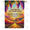 America Forever Autumn Vineyard Inspirational Verse House Flag