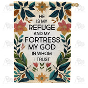 America Forever Floral Faith Quote House Flag