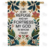 America Forever Floral Faith Quote House Flag