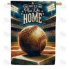 America Forever Home Base Baseball Stadium House Flag