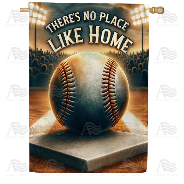 America Forever No Place Like Home Baseball House Flag