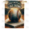 America Forever No Place Like Home Baseball House Flag