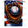 America Forever Patriotic Baseball Glove House Flag