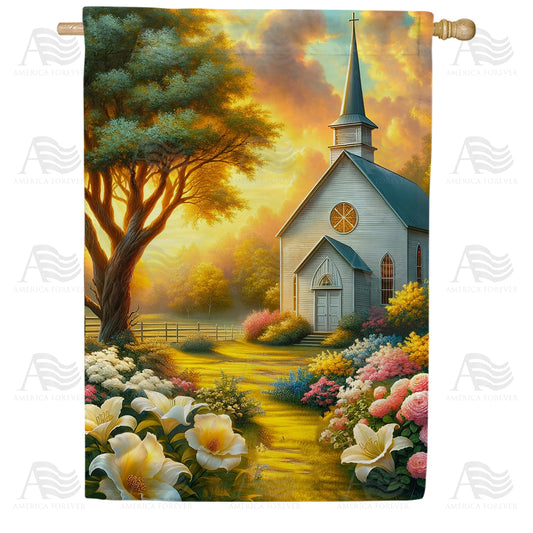 America Forever Golden Solace House Flag
