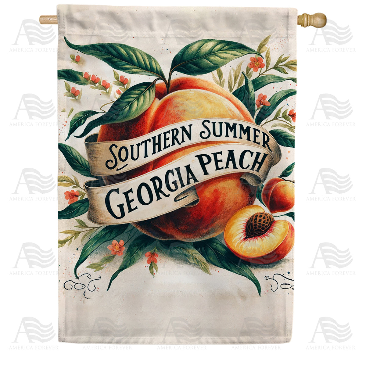 America Forever Peachy Keen House Flag