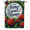 America Forever Floral Abode House Flag
