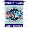 America Stands Israel Double Sided House Flag 28" x 40"