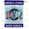 America Stands Israel Double Sided House Flag 28" x 40"