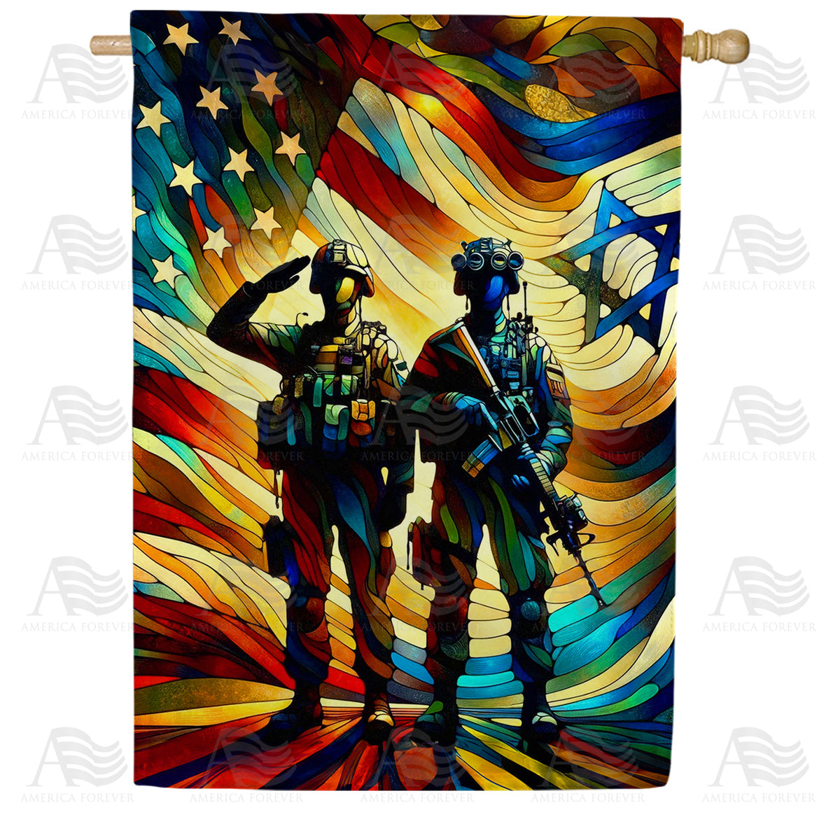 Soldiers of Unity Double Sided House Flag 28" x 40"