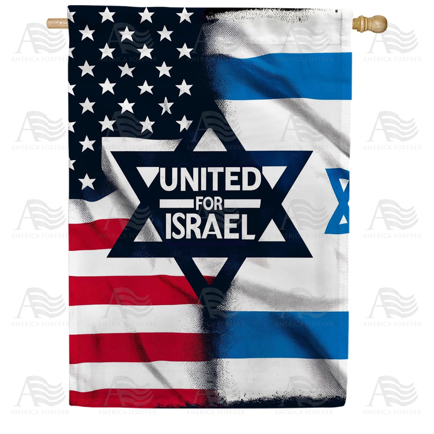 America Forever United for Israel House Flag