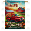 America Forever Give Thanks Farm House Flag