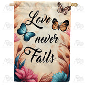 America Forever Love Never Fails House Flag