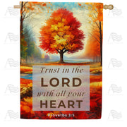 America Forever Trust In The Lord With All Your Heart House Flag