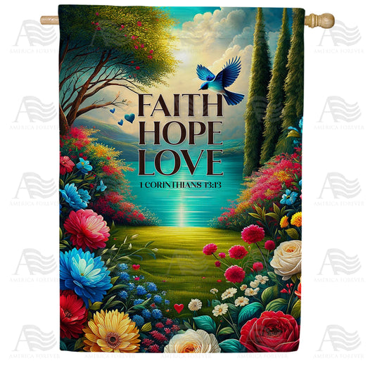 America Forever Garden of Faith House Flag