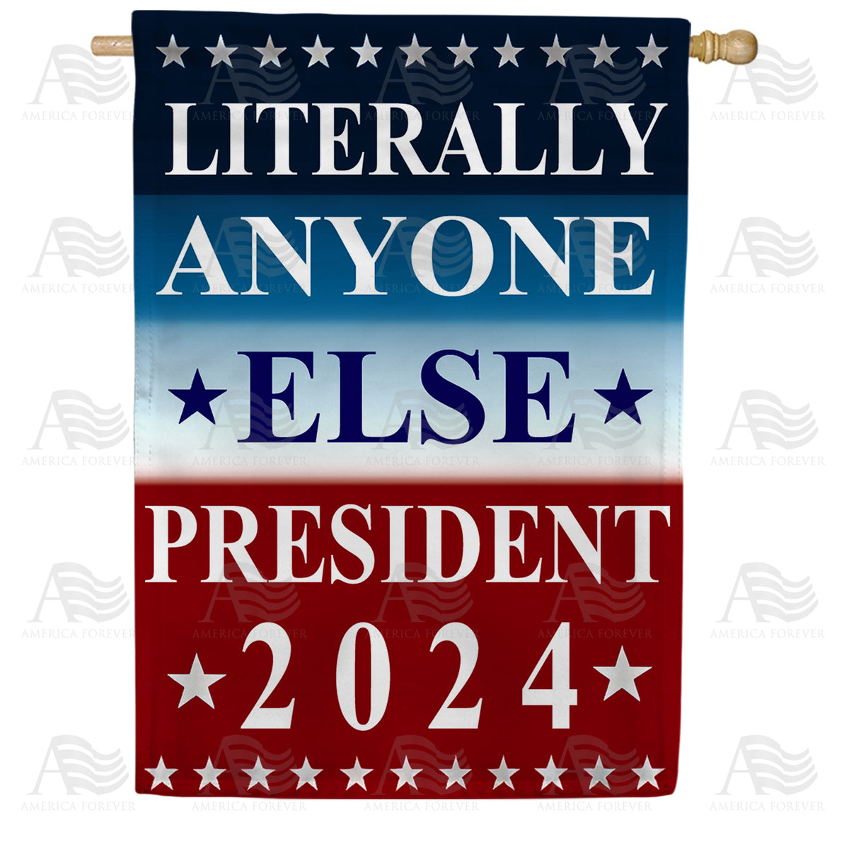 America Forever Literally Anyone Else 2024 House Flag