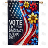 America Forever Vote For Democracy House Flag