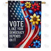 America Forever Vote For Democracy House Flag
