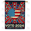 America Forever Patriotic Heart Vote 2024 House Flag