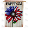 America Forever Freedom Patriotic Flower House Flag