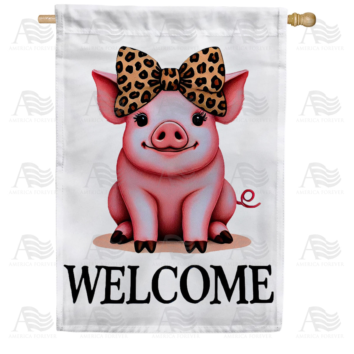 America Forever Welcome Pig House Flag