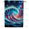 America Forever Patriotic Wave House Flag