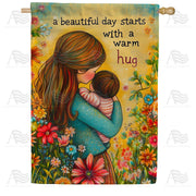America Forever Mother and Child Beautiful Day House Flag