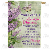 Lilac Memorial Butterfly House Flag