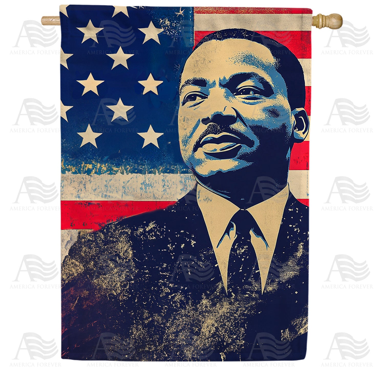 America Forever Martin Luther King Jr Patriotic House Flag
