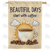 America Forever Beautiful Days Coffee House Flag