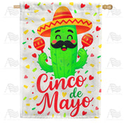 America Forever Cinco de Mayo Cactus House Flag
