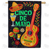 Cinco de Mayo Guitar Margarita Fiesta Double Sided House Flag
