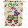 Cinco de Mayo Piñata Fiesta Double Sided House Flag