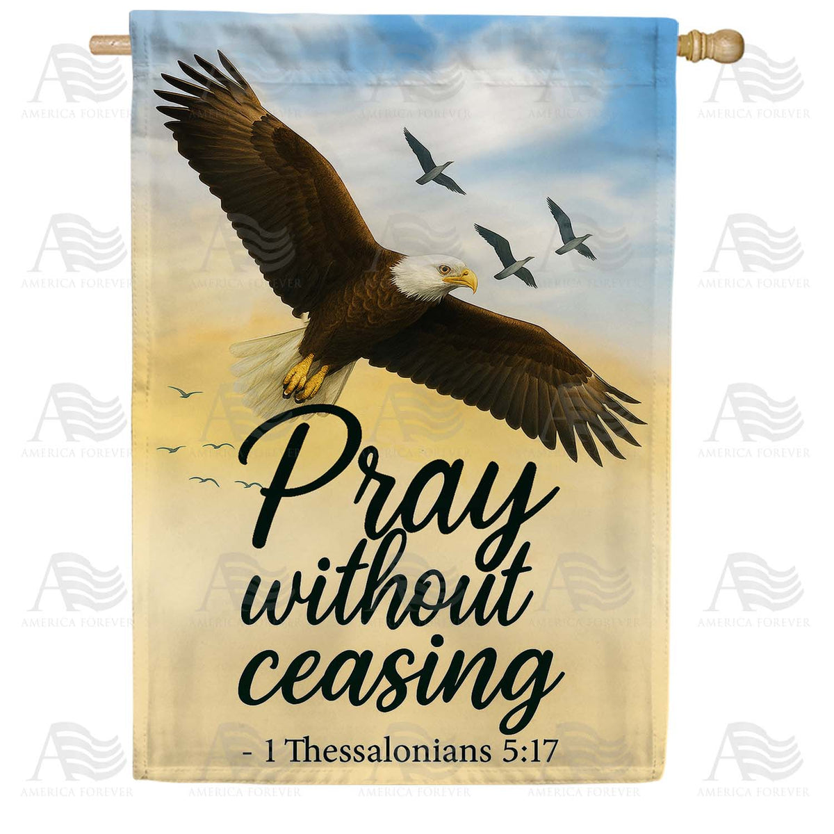 Pray Without Ceasing House Flag