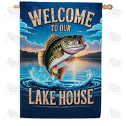 Welcome Lake House Bass House Flag