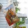America Forever Kentucky Derby Horse Red Roses House Flag