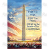 America Forever Washington Monument First in War Peace House Flag