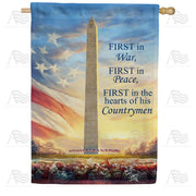 America Forever Washington Monument First in War Peace House Flag