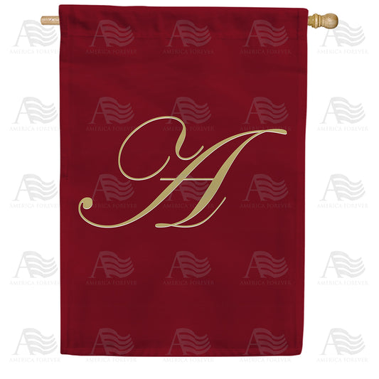America Forever Ornate Script Monogram House Flag